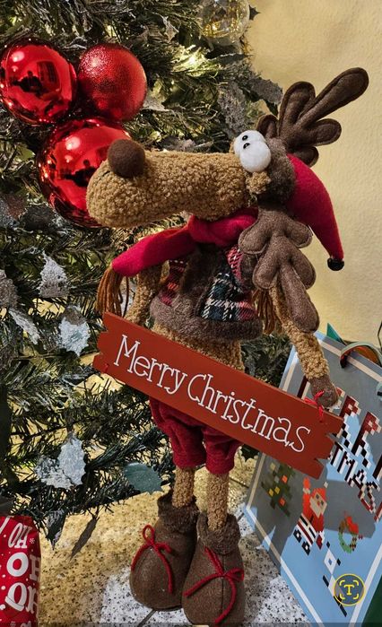 Árvore de Natal Dobrável Sklum + TODOS os Enfeites (Como Nova) 210 cm