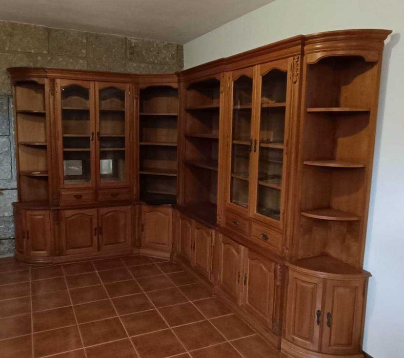 móvel de sala\salão em madeira carvalho