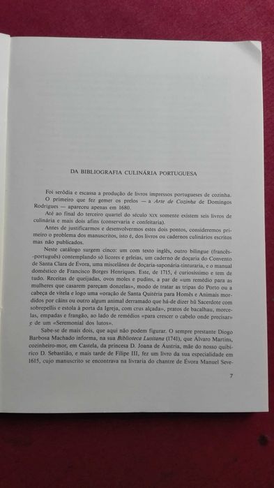 (Catálogo) Livros Portugueses de Cozinha-1989