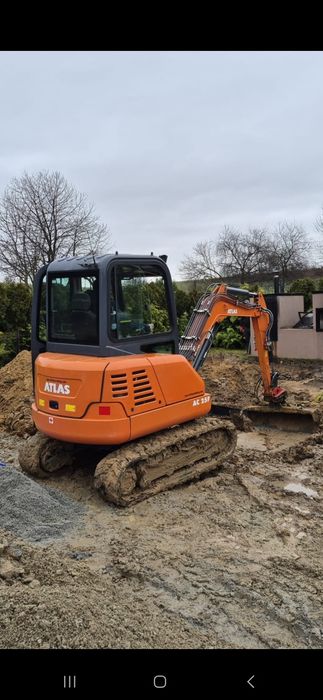 Prace ziemne , Usługi Minikoparka