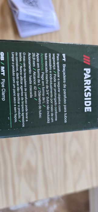 Prensas de aperto para tubo 3/4, Parkside (novas)