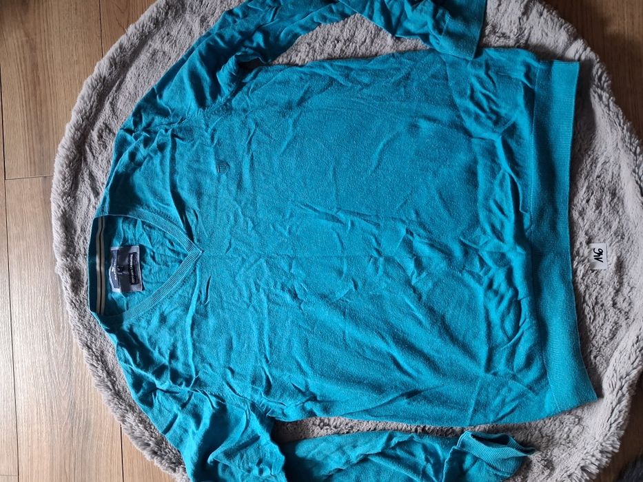 Sweter meski bawełna z domieszką kaszmiru rozmiar M