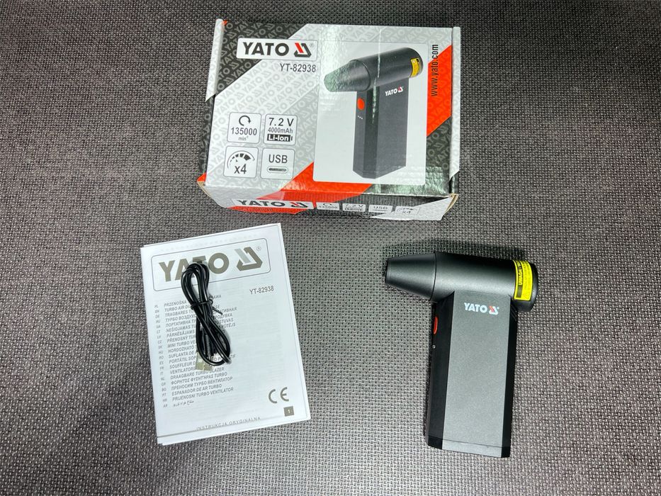 Аккумуляторная воздуходувка YATO 4000 мАч 135 000 об/мин