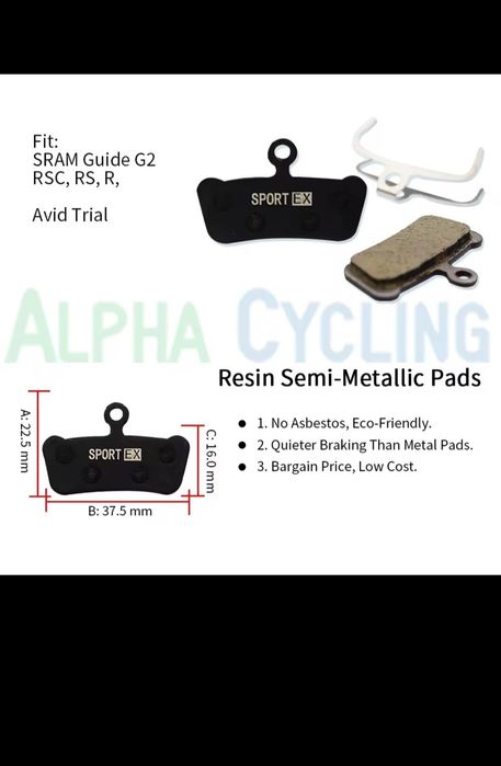 Pastilhas travão sram g2 avid trial Guide RSC RS R