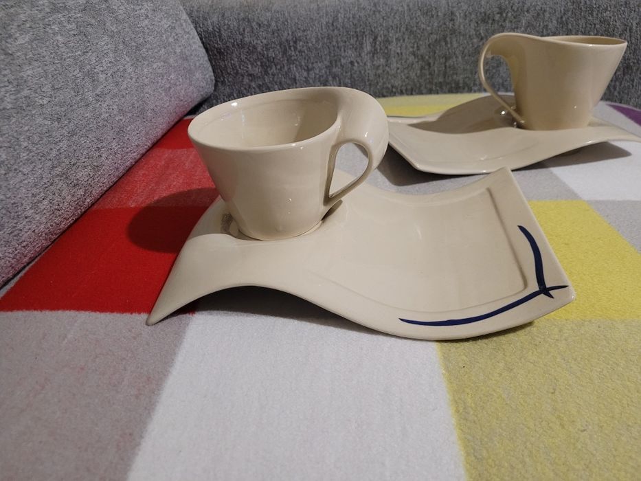 2 zestawy do Cappuccino filiżanki I spodki