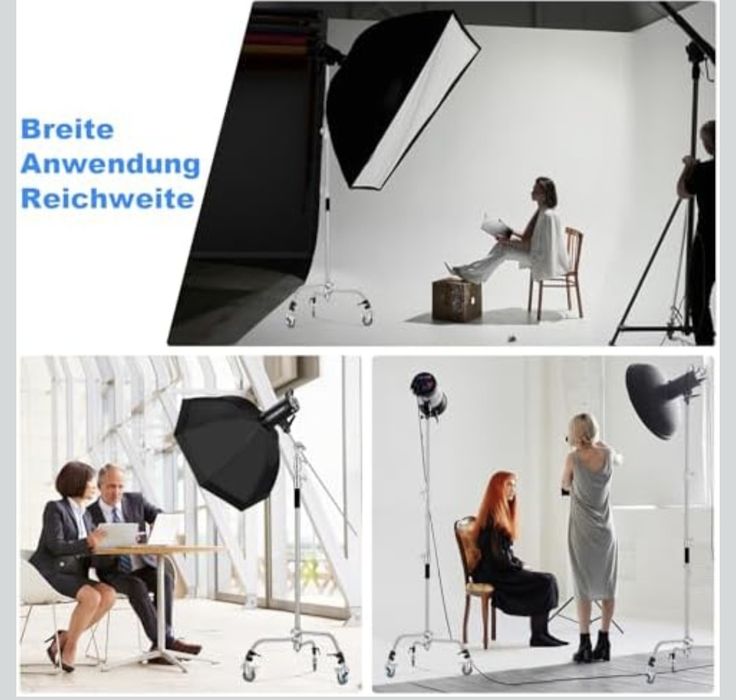 Nierdzewny kolumnowy statyw 3.3m oświetleniowy do studia lampy światła