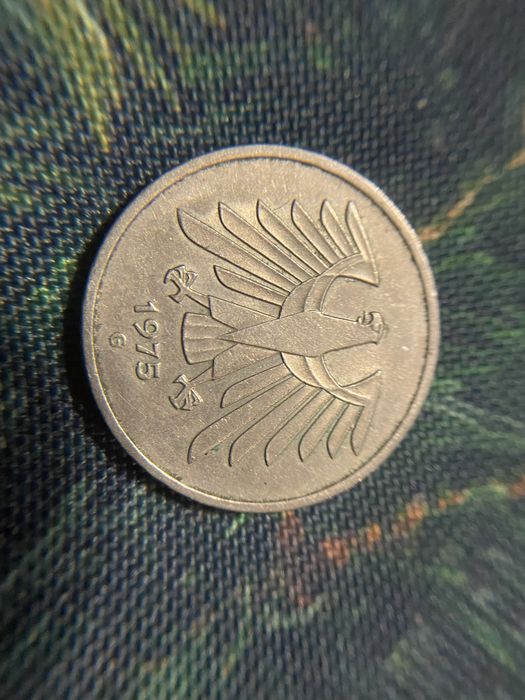 Moneta 5 Mark z roku 1975