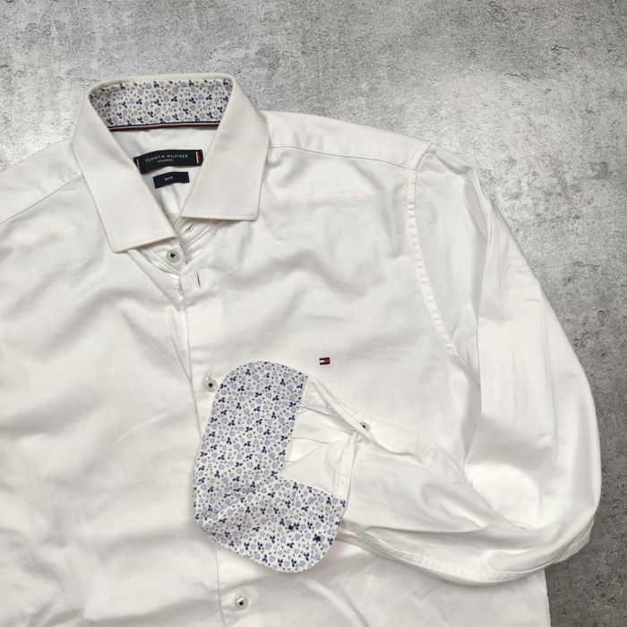 MĘSKA Elegancka PREMIUM Koszula Gładka Luxury Tommy Hilfiger Classic