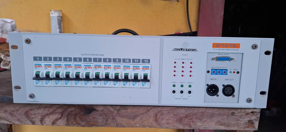 Dimmer Acústica 12 canais x 3000w