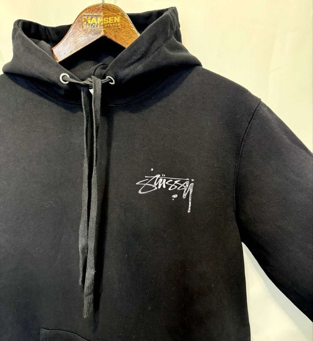 Худі Stüssy Liquid Chrome Logo Hoodie Black Оригінал