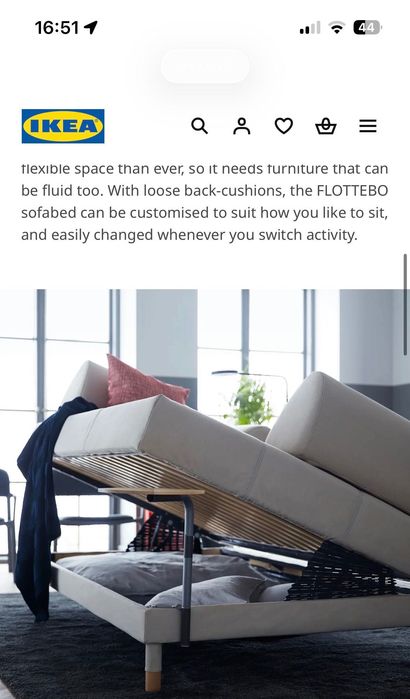 Sofá-cama modular e com arrumação do Ikea (verde)
