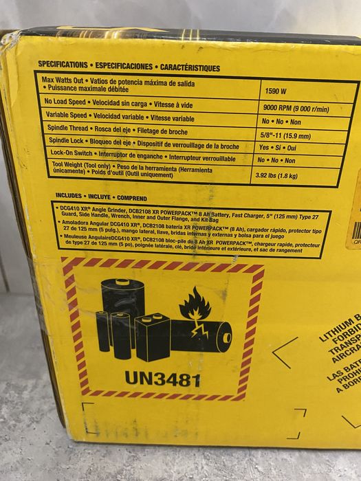 DeWALT DCG410 20Vmax КШМ Made in Mexico