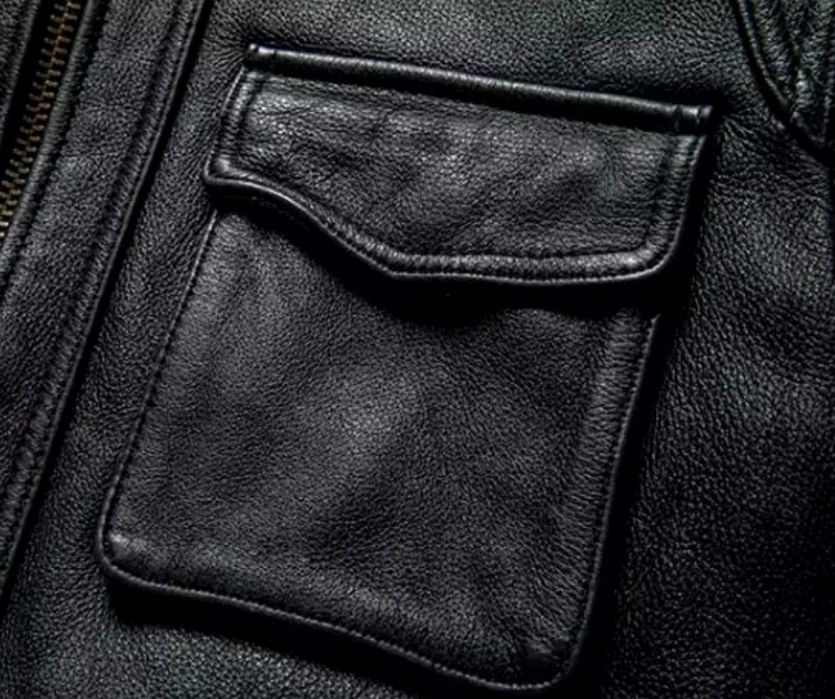 Kurtka skórzana klasyczna męska skóra naturalna ramoneska marynarka