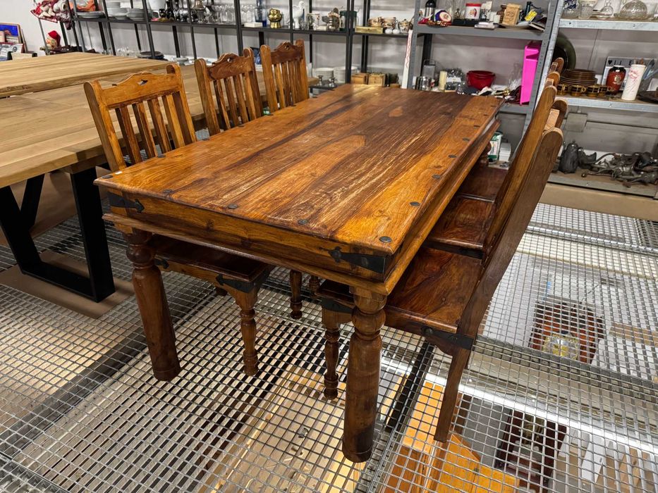 Stół i 6 krzeseł palisander stół drewniany zestaw mebli