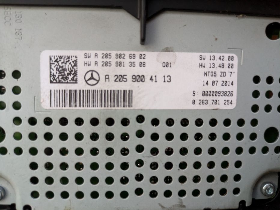 Екран навігації монітор a205 900 41 13 Mercedes w205