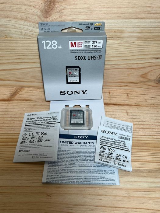 Sony M 128 GB - SD Card - SF-M128 - W:150mbps - R:277mbps