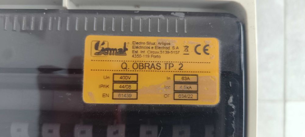 Quadro de Obras Tipo 2 Trifásico (Equipado) – Como Novo