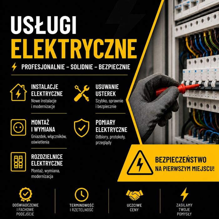 Elektryk Opole • Usługi elektryczne • Instalacje • Awarie • Pomiary Elektryczne • SEP G1