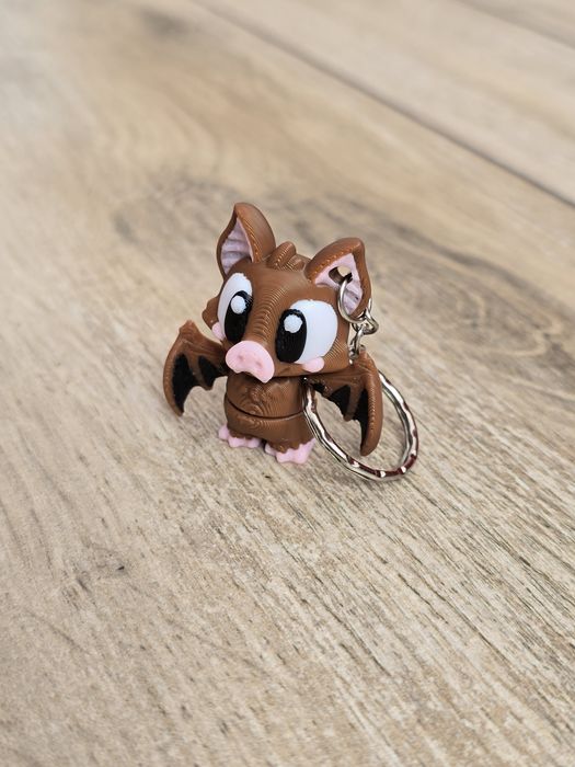 Breloczek Nietoperza 3d - Brelok Druk3d fidget Keychain mixGadzet