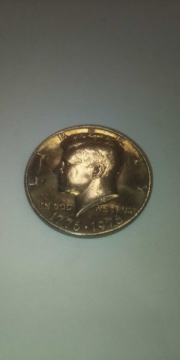 Moeda americana half dólar de 1976