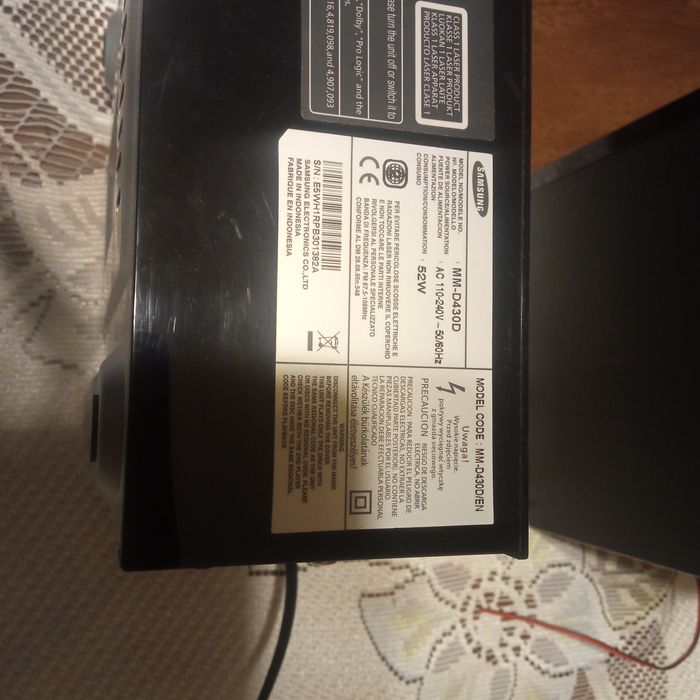 Miniwieża , wieża,Samsung, DVD,HDMI, USB, MP3,MM-D430D