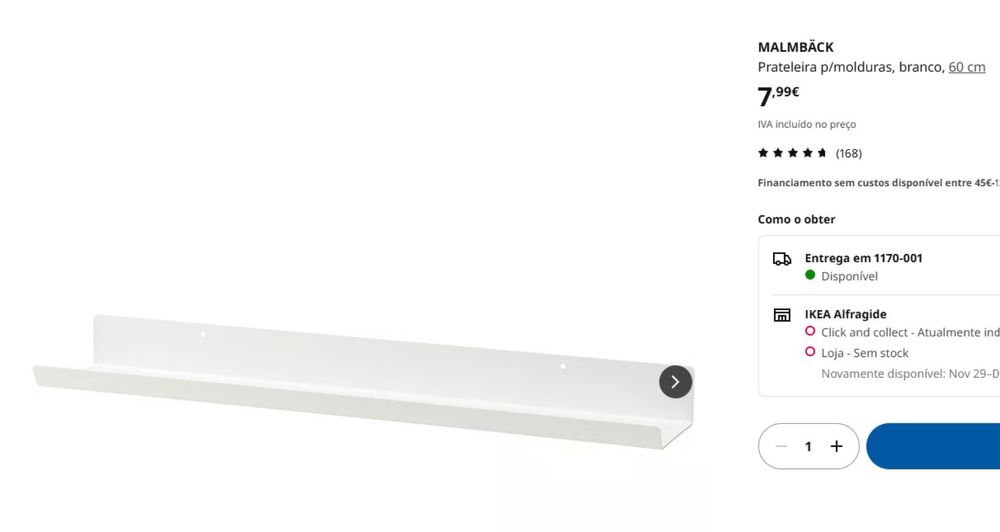 Prateleiras para molduras