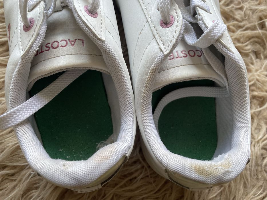 Lacoste 37 mulher brancas e rosa camaleão com algum uso visível