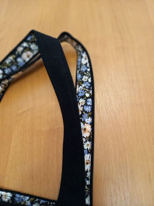 Джинсова сумка шопер з аплікацією