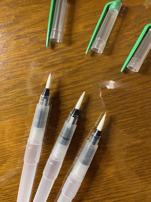 Акварельная кисть, аквабраш 10/12/15 мм