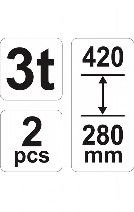 Підставки під автомобіль 3 тонни YATO YT-17311.