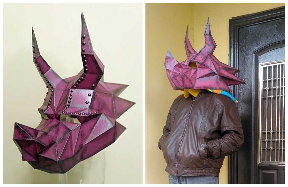 маска Дракон Велетень paperkraft