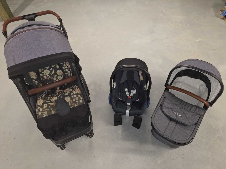 Wózek dziecięcy Muuvo SLICK 2.0 3w1 w fotelikiem Maxi Cosi CABRIO FIX