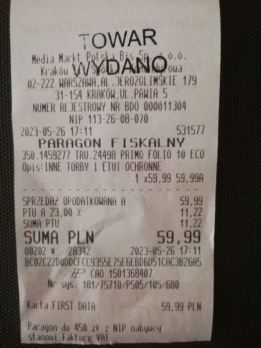 Etui ochronne tablet /notebook