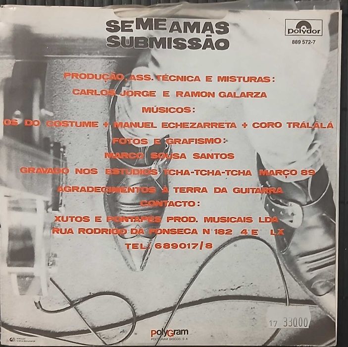 Xutos & Pontapés - Se Me Amas / Submissão (Vinil / 7")
