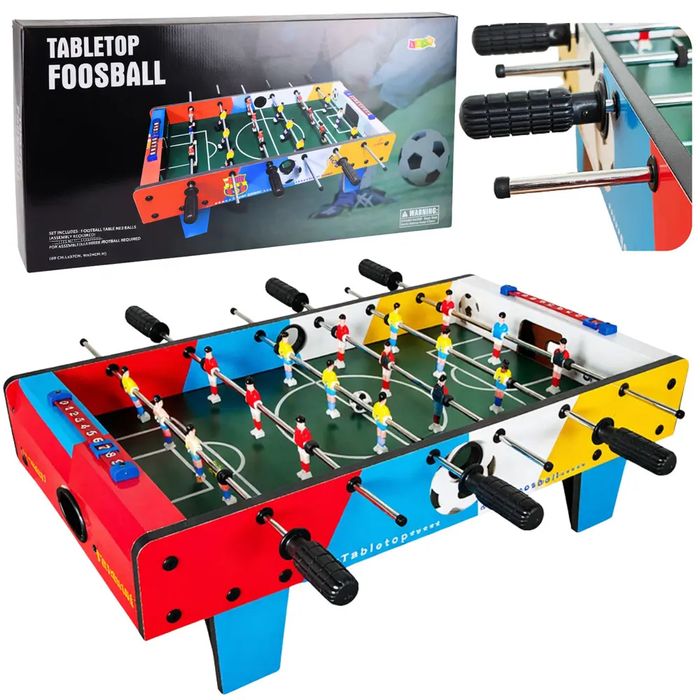 Mini Stół Do Piłkarzyków Gra Zręcznościowa Stołowa 2 Piłki Football 69 Cm. Lean Toys. Nowy Produkt