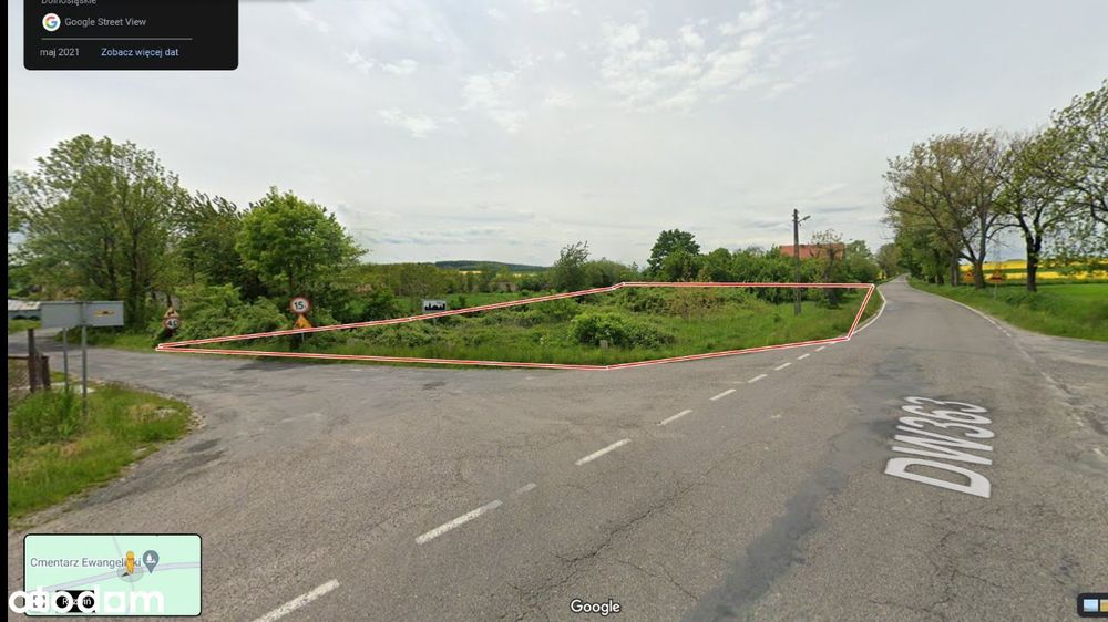 działka budowlana Księżyce powiat średzki udanin