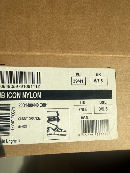 Śniegowce damskie Moon Boot r. 39/41 NOWE Wysokie pomarańczowe