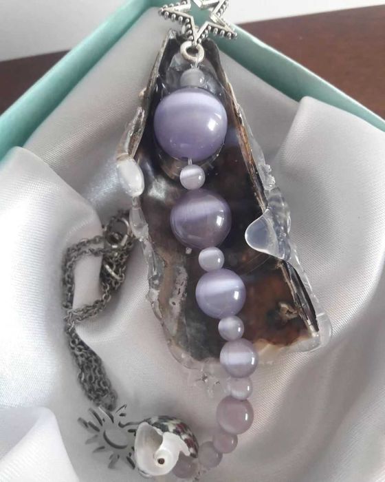 Galáxia da Baleia - Joia artesanal de concha do mar