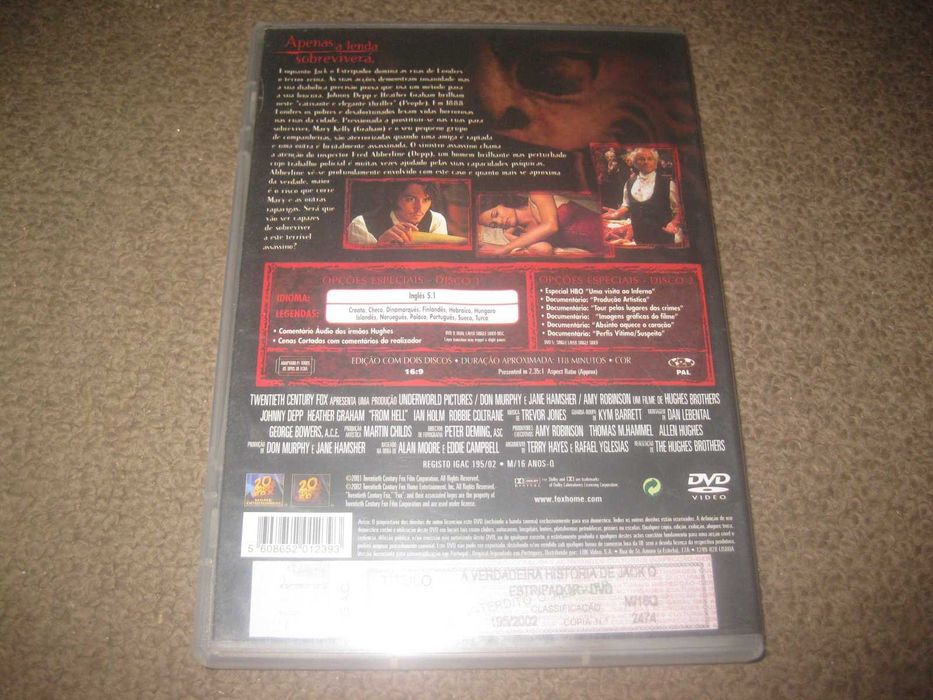 "A Verdadeira História de Jack, o Estripador" Edição Especial 2 DVDs!