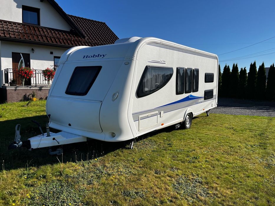 Hobby 545 kmfe La Vita  Dużą przyczepa Hobby 545 KMFE La Vita 7 osobowa UNIKALNA