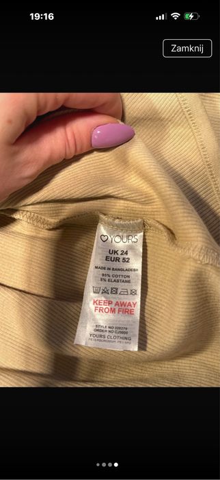 Bezowe body damskie na dlugi rekaw yours 6xl