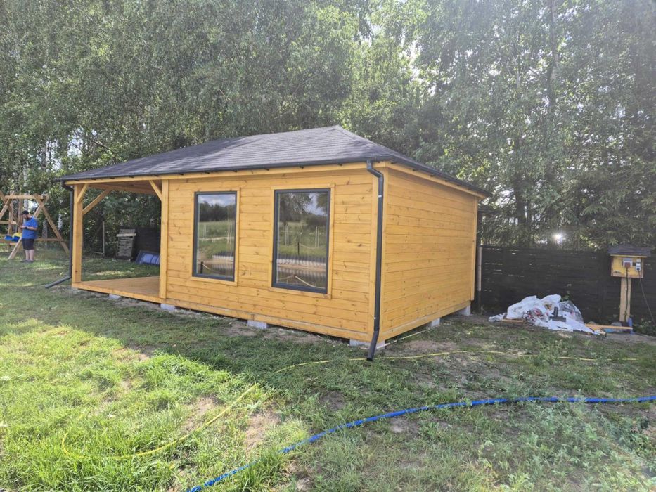 • • • • Domek narzędziowo letniskowy • • • • MAX III 4x7 m DREWNOTRIK