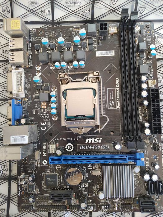 Conjunto Motherboard MSI H61M-P20 (G3) CPU Intel Celeron G1620 GPU GeForce GT 730 4GB RAM DDR3 Fonte 500W