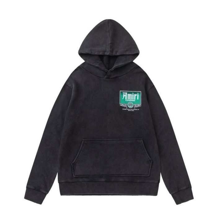 Худи AMIRI оверсайз мужское черное оригинал унисекс