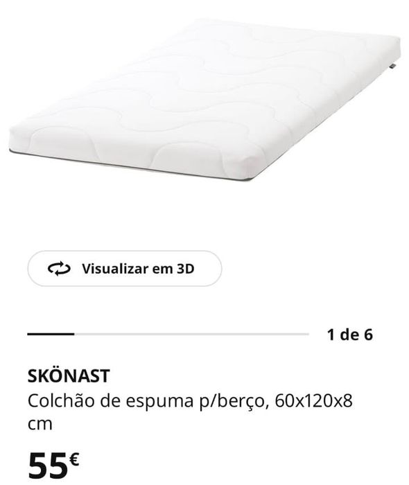 Berço e colchão ikea
