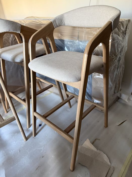 Zestaw 3 hokerow do kuchni, baru bejca tsp08 material verita 03