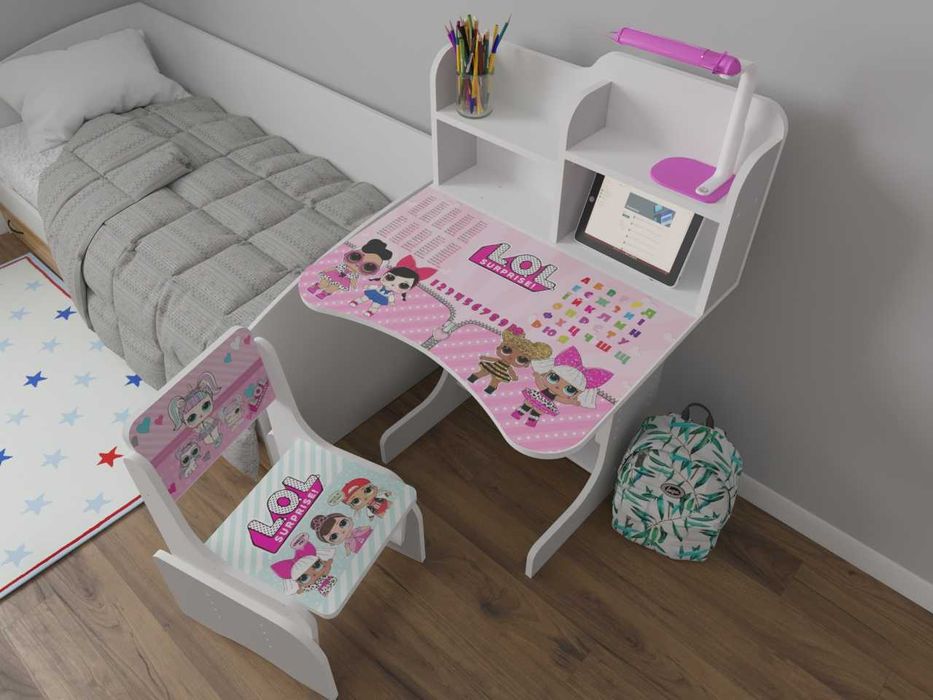 Парта Дитяча зростаюча зі стільцем та пеналом під стільницею