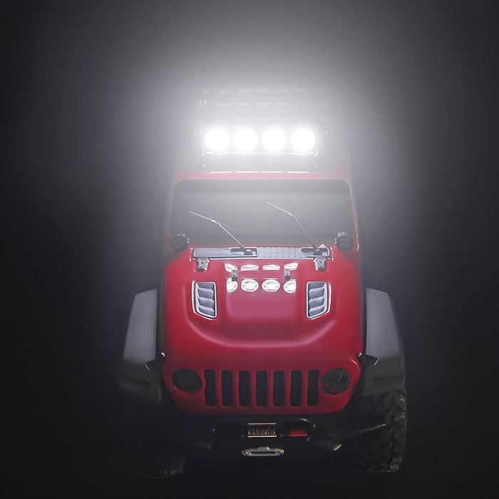 Oświetlenie LED do modelu rc 4 reflektory Hella 6-7,4V TRAXXAS AXIAL