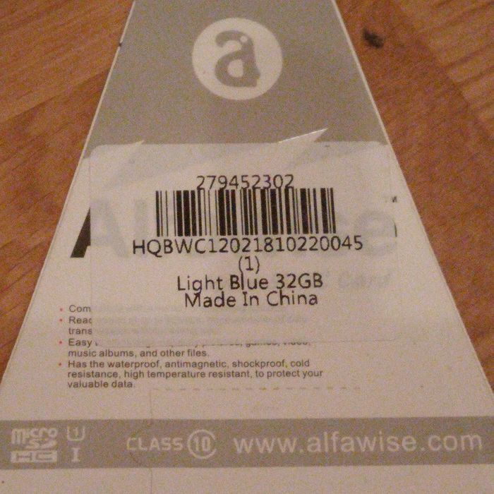 Micro SD Карта пам'яті (32/64GB) -Alfawise- Class 10 UHS-1