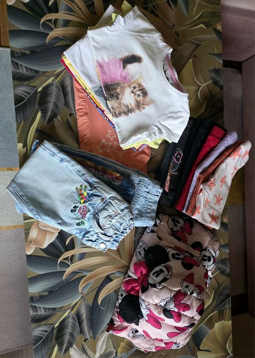 Duża paka 98/104/110 bezrękawnik Minie, spodnie, legginsy, koszulki